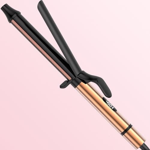 MESCOMB Dual Voltage Curling Iron - 1.25 Inch Curling Iron, 6.7" Extra Long Barrel Curling Iron for Long Hair, Ceramic Tourmaline Hair Curler for Loose Curls and Beach Waves, 8 Heat Settings - Image 1