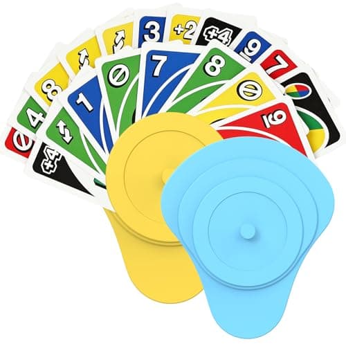 Tenyond Playing Card Holders for Little Hands Playing at Game Nights,Handheld Cards Game Accessory for Ages 3 and Up, for Poker and Cards Games, Summer Vocation Must-Haves 2 Pack (Blue + Yellow) - Image 1