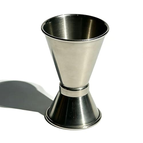 DIONZIA Double Cocktail Jigger, 304 Stainless Steel 1 oz & 1/2 oz Measuring Cup, Ideal Home Bar Tool for Beginners Home Mixology - Image 1
