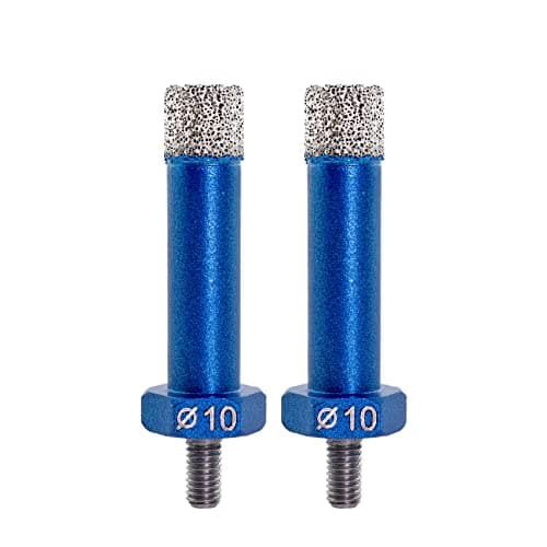 Dry Diamond Tile Drill Bit 3/8inch(10mm)- BRSCHNITT Diamond Hole Saw for Porcelain Tile Ceramic Stone Granite Marble,M5 Thread(2pcs) - Image 1
