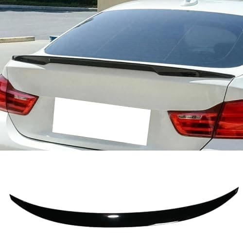 KHK F32 Rear Spoiler, Gloss Black Rear Trunk Spoiler Wings, ABS Material MP Style Rear Spoiler Wing Lid Fits for 2013-2020 BMW 4-Series F32 Coupe - Image 1
