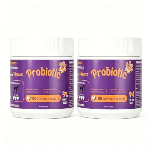 Dog Probiotic Chewable Tablets with Prebiotic, Apple Cider Vinegar & Papaya Powder, Pork Flavor Daily Digestive Supplement for All Breeds Dogs, 90 Count - Image 1