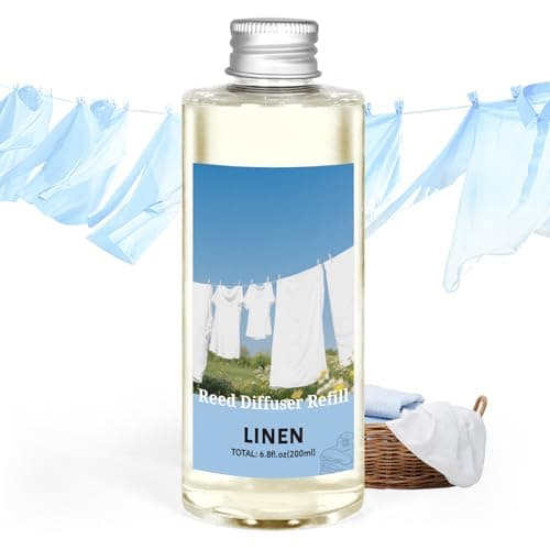 STRN Reed Diffuser Refill, Linen Scent Diffuser 200ml (6.8 fl.oz), Room Fresheners for Home, Long-Lasting Fragrance for Living Room, Bedroom, Office - Image 1