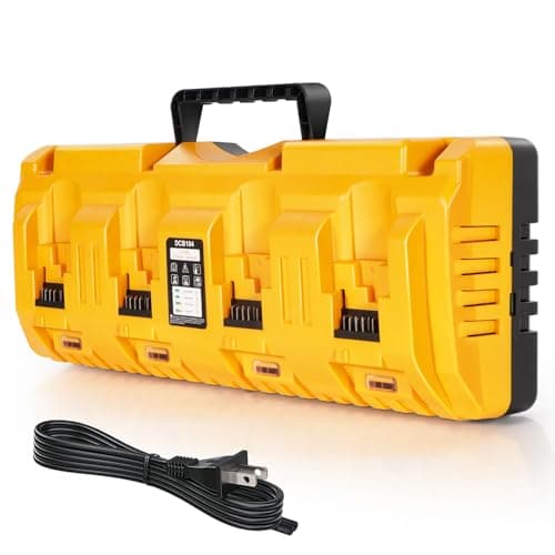 DCB104 Replacement for Dewalt Battery Charger Station, 4 Port Fast Rapid Charging Station with USB and Type-C Ports Compatible with All Dewalt 12V 20V Max Lithium Battery - Image 1