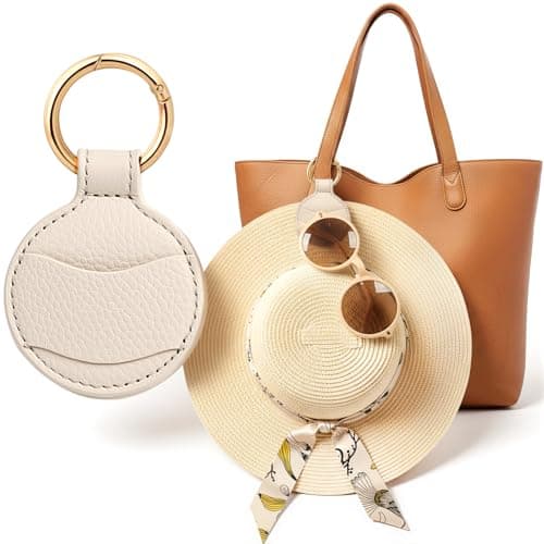 Niveaya Upgraded Magnetic Hat Clip for Hanging Sunglasses, Stylish Hat Clip for Travel Bag Luggage Backpack, Strong Magnet Hat Holder, Hands-Free, Beach Cruise Vacation Essentials, 1-Pack Beige - Image 1