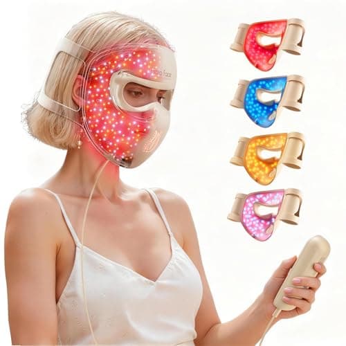 Hello Face 4D Red Light Therapy Mask for Face, 311 LEDs 850nm Infrared Long Light Waves Led Face Mask Light Therapy for Photons Tech, Silicone Skin Improvement for Women with Rechargeable Remote - Image 1