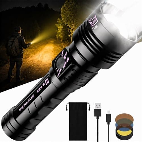 SKYFIRE Rechargeable LED Flashlight (No Fire-Starting Lens), 3000 High Lumen, USB-C Charging, Everyday Lighting Super Bright Flashlight for Hunting, Storm preparedness,Home&Gifts - Image 1