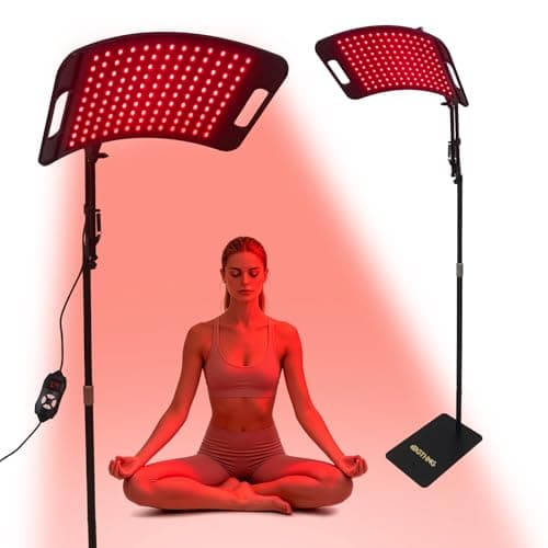 Red Light Therapy for Face and Body with Floor Stand 130 LED 660nm Red Light-Therapy 850nm Infrared Light Device with Safety Goggles, Timer(5-30), Red Therapy Lamp for Facial and Body Skin Care Home - Image 1