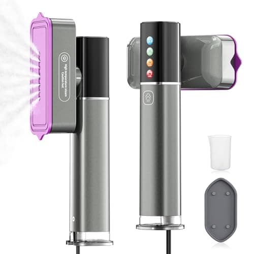 Steamer for Clothes, 1200W Clothes Steamer Handheld, 2 in 1 Travel Steamer Iron with LED Display, 15s Fast Heat Up, 4 Modes, 25g/min Steam, Portable Garment Steamer, 120V, Black Purple - Image 1
