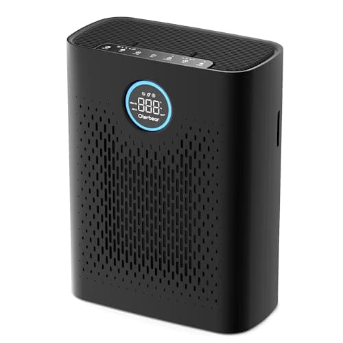Air Purifiers for Home Pets Up to 3000Ft², HEPA Large Room Air Purifier with PM2.5 Air Quality Monitor, Sleep Mode, Air Purifiers for Bedroom Office for Allergies, Smoke, Dust, Pollen,8000B,Black - Image 1