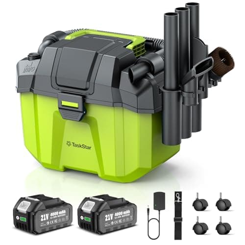 Cordless Shop Vac, 2x4.0Ah Battery Powered Shop Vac - 2.6 Gal Cordless Shop Vacuum Wet and Dry with HEPA Filter, Shoulder Strap & Accessory Storage Holder, Portable for Garage, Car, Workshop & Stairs - Image 1