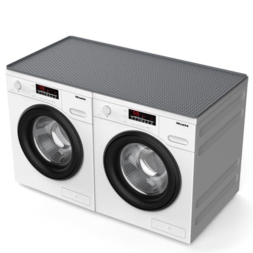 54" x 27.5" Washer and Dryer Covers for the Top,Waterproof and non-slip Washing Machine Cover,Applies to Kitchen、laundry room organization,Washer Dryer Countertop. (Gray) - Image 1