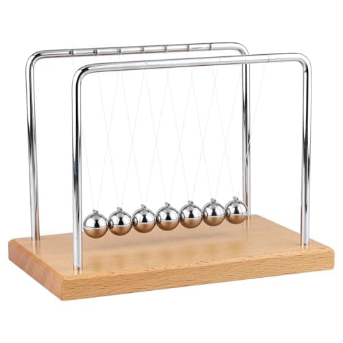 Smilesorg Newton's Cradle Balance Balls Fascinating Physics Gadget for Home and Office 7 Beads - Image 1