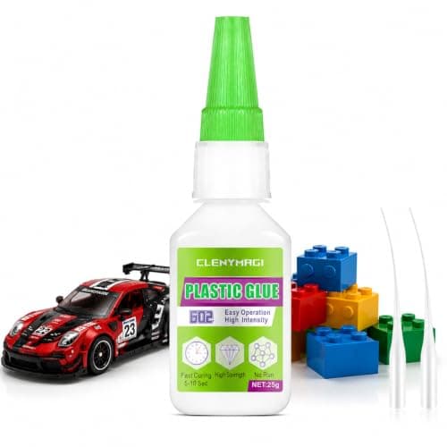 ClenyMagi Super Glue for Plastic Repair, Multi-Purpose Fast-Setting Adhesive Lego Gel for ABS, PVC, PLA 3D Prints, Acrylic Models, Toys, Car Parts & DIY Crafts