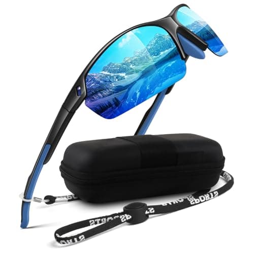 WEAROYO Polarized Sunglasses Men Womens,Flexible TR90 Semi Rimless Frame,Wraparound UV400 Sports Sun Glasses Running Fishing - Image 1
