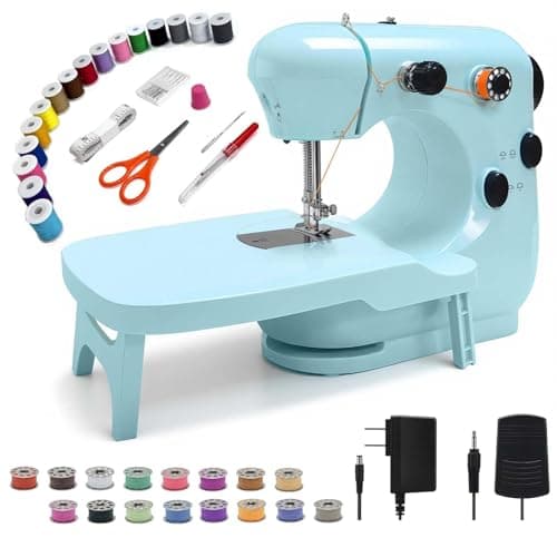301FRJ Sewing Machine Kits for Home & School | Beginner-Friendly 2-Speed Mini Machine for DIY Crafts, Household Repairs & Fun Skill-Building with Kids & Adults - Image 1