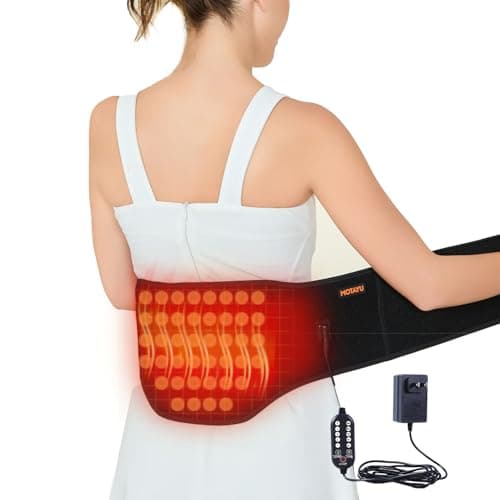 MOTAYU Heating Pad for Back Pain Relief & Period Cramps, 5 Heat Levels & 5 Timer Settings, Auto Stop Function, Targeted Waist/Back Pain Relief, Easy to Use at Home - Image 1