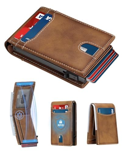 furid Card Wallet For Men Slim: Smart Rfid Minimalist Front Pocket Pop Up Wallet with ID Window - Gifts for Husband Father at Birthday Anniversary - Image 1