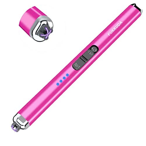 【Upgraded】 Dual Arc Electric Candle Lighter Rechargeable USB Lighter Plasma Arc Lighters for Candle (Violet) - Image 1