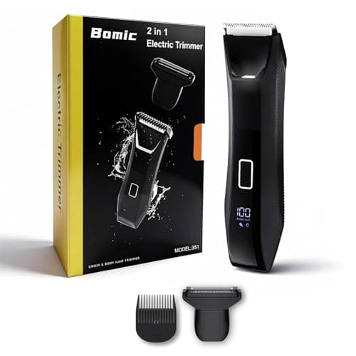 Manscaper Trimmer for Men, 2-in-1 Ball & Body Hair Groomer - Pubic & Groin Hair Shaver with Dual-Head, No-Nick Shaving, Smooth Grooming - Lightweight, Travel Lock, IPX7 Waterproof & LED Display - Image 1