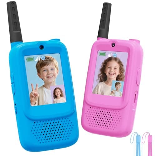 Video Walkie Talkies for Kids, 2-Pack Rechargeable Kids Walkie Talkies with HD Camera, Voice Changer & Long Range, Indoor Outdoor Toys for Hiking,Camping,Christmas Birthday Gifts for 3-12 Boys Girls - Image 1