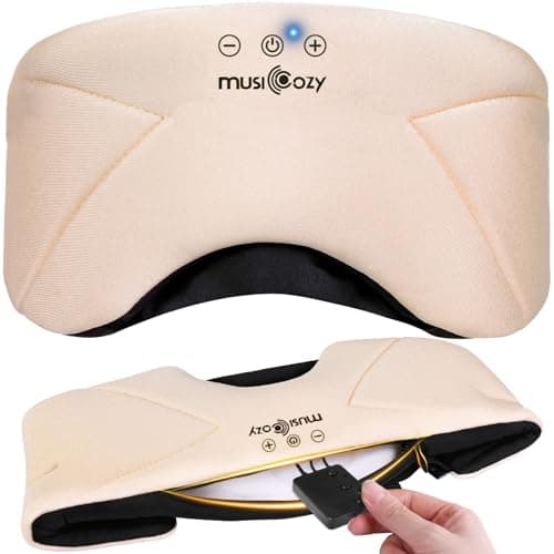 MUSICOZY Bluetooth Sleep Mask Headphones 5.4, Wireless Over-Ear Headphones Washable Zipper Sleep Headphones Mask with HD Stereo Speakers for Side Sleepers Travel & Relaxation, Gifts for Men Women - Image 1