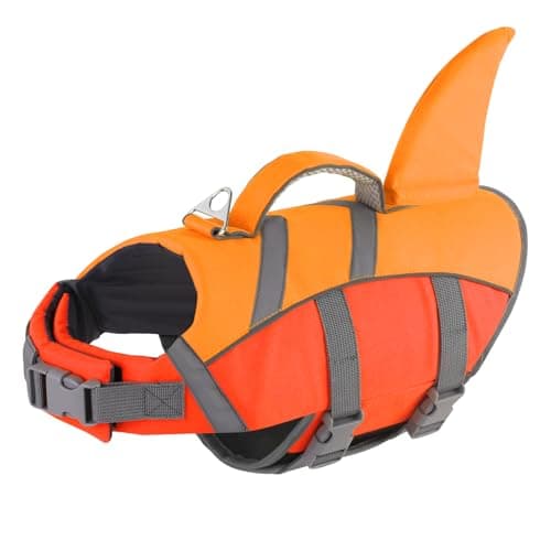 Doglay Dog Life Jacket with Shark Fin, Superior Buoyancy Dog Life Vest with Rescue Handle & Reflective Stripes, Ripstop Pet Preserver Swim Vest for Small Medium Large Dogs - Image 1