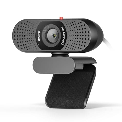wegear Full HD 1080p Webcam for PC, Laptop & Desktop, Built-in Dual Microphones, Privacy Cover, 85°FOV, Fixed Focus, Plug & Play USB-A Computer Camera for Zoom, Teams, FaceTime, Google Meet, Streaming - Image 1