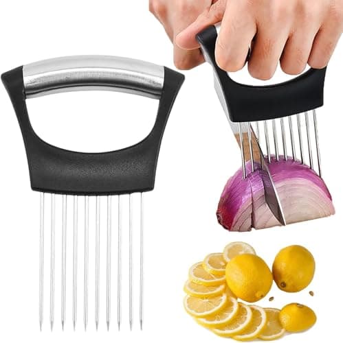 HFLYJPYW Onion Holder for, Lemon Slicer Onion Cutter for Slicing, Vegetable Cutter for Potato and Tomato, Avocados, Eggs, Food Slicer Assistant Tool for Slicing Fruit Lemon and Meat - Image 1
