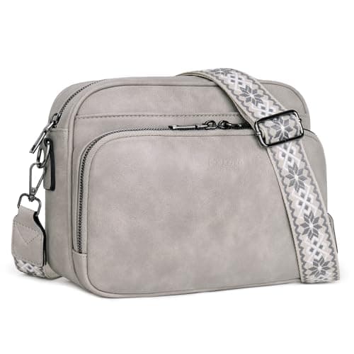 POIUGOYA Crossbody Purses for Women Trendy,Vegan Leather Medium Crossbody Bag,Women's Crossbody Travel Purse Built in Wallet - Image 1