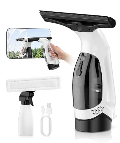 BIGITTA Window Vacuum Squeegee Cordless, 3-in-1 Electric Window Cleaner Tool with Spray & Microfiber Pad, Streak-Free 2200Pa Suction for Glass, Shower Doors, Mirrors, Tiles and Car Windows - Image 1