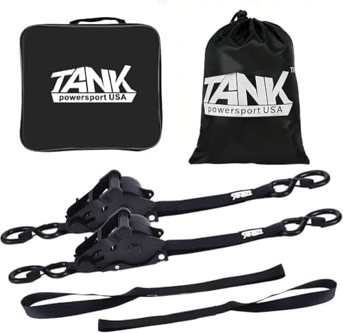 1800LB Retractable Ratchet Straps with Soft Loops(2 Pack), 1" x 12FT Heavy Duty Auto Self Retracting Tie Down Straps for Trucks, Motorcycle, Cargo, Trailer, Moving-Black