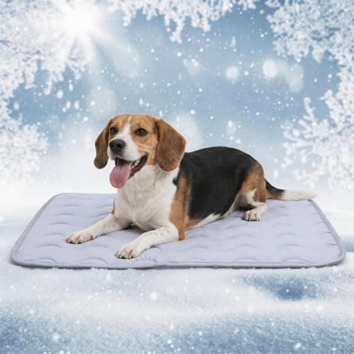NAMOTEK Washable Dog Cooling Mat Ice Silk Cool Mat for Pet Self Comfortable Blanket Dog Pad - Image 1