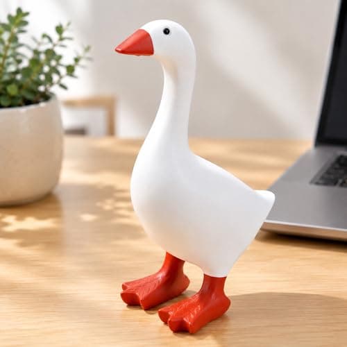 MAYIPLAY 7 Inch Desk Goose Desktop Goose Decor for Home Office Desk Tabletop Shelf Decorations Mini Porch Goose Housewarming Holiday Birthday Gifts for Women Friends Coworkers - Image 1