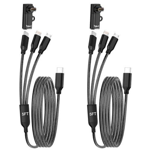Cruise Vacation Camping Essentials,4 in 1 Multi Charging Cable for Garmin Watch Charger,USB C Cable Universal Charging Cords for Garmin Watch/iPhone17-5/Galaxy/Tablets/PS,Home,Office,Travel - Image 1