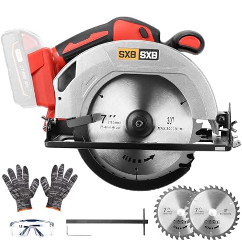 Circular Saw for Mwkee M-18 Battery, 7-Inch Brushless Cordless Circular Saw, 8000 RPM, 0-45° Bevel, Power Tool for Wood PVC Cutting (Battery Not Included) - Image 1
