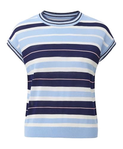 AceNest Summer Sweaters for Women Lightweight Casual Tops Loose Fit Going Out Tops Vacation Blue M