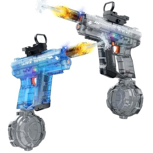 Vmiya Electric Water Gun 2 Pack for Adults and Kids, Light Up Automatic Squirt Gun Watergun, 800CC Large Capacity, 26-33 FT Long Range, Summer Outdoor Beach Pool Party Toy Gift - Image 1