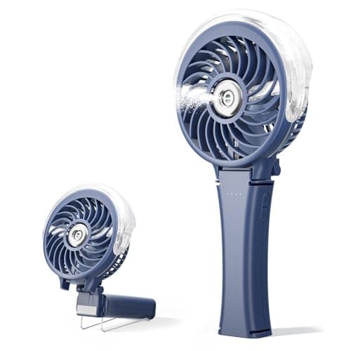 HandFan 2026 Upgraded Handheld Misting Fan, Two Button Easy Operation, Rechargeable Portable Mister Fan, Spray Water Mist Fans, Mini Electric Cooling Fans for Travel, Outdoors, Disney(Royal Blue) - Image 1