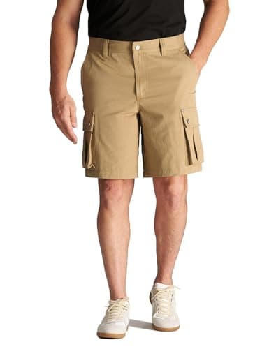 CHRONOLINE Men's Work Shorts Regular Fit Midweight Cotton Twill Cargo Shorts for Men Outdoor Shorts with Pocket, Moss Khaki, 32 - Image 1
