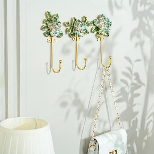 bordorsse Vintage Wall Hooks Decorative Rack Hangers, 3 Pack Metal Wall Mounted Hook for Hanging Coats - Image 1