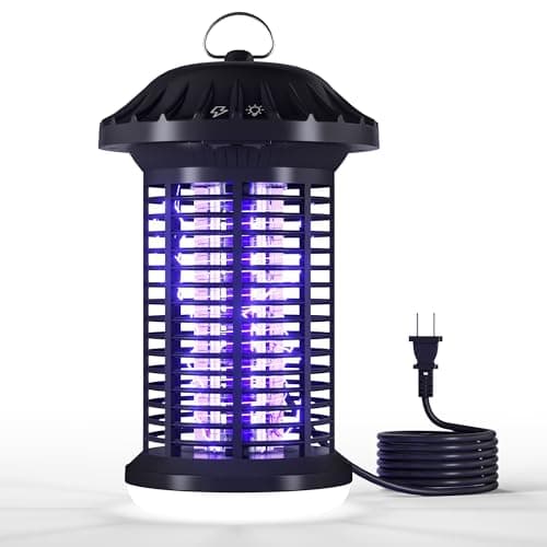 Bug Zapper Indoor & Outdoor, Water Proof Mosquito Zapper with LED Light, 4200V Electric Bug Zapper for Home Patio Office Courtyard (Black) - Image 1