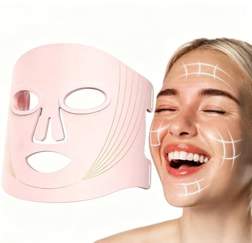 INTEO Red Light Therapy for Face, 3 Modes Portable Led Face Mask Light Therapy with Remote, Infrared Light Mask with Timing Function, Led Light Therapy At Home - Image 1