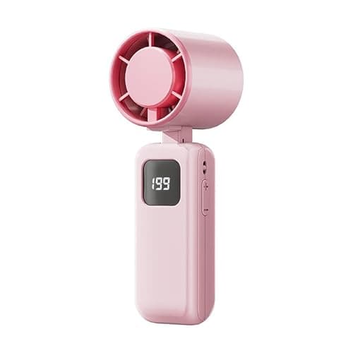 MWQEJVS Portable Handheld Turbo Fan, 199 Gear Wind, USB-C Rechargeable Fan, With Air Turbo Tech Cooling Fan for Outdoor Activities, Travel, Beach (Pink) - Image 1