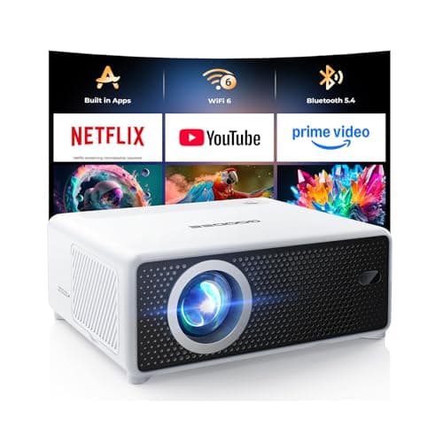 GOODEE Mini Projector with WiFi and Bluetooth - Built-in Apps, 1080P HD Home Theater Compatible with Netflix/YouTube/Prime Video, Short Throw Projectors Support HDMI/Smartphone/Laptop - Image 1