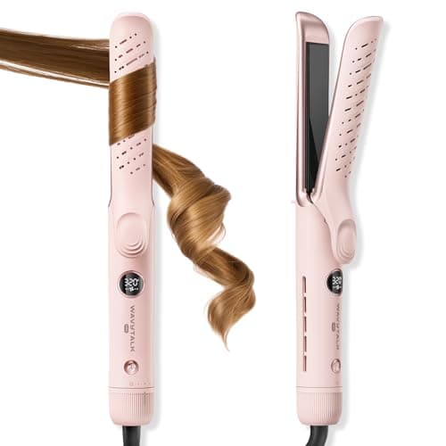 Wavytalk Airflow Styler Whirlwind Curl, Hair Straightener and Curler 2 in 1, Upgraded Curling Iron & Flat Iron Achieve One Pass Curl, Less Damage to Hair - Image 1