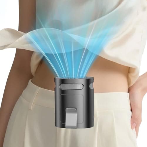 Portable Waist Fan Rechargeable Quiet-Small Light Weight Personal Fans Battery Operated Ac,Cool Clip Fan Under Shirt Clothes Waistband Belt Buckle Pant Pocket for Construction Worker Blue Collar Men - Image 1
