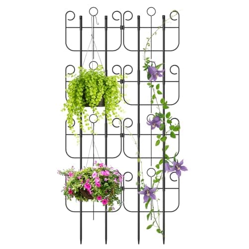 Trellis for Climbing Plants Indoor, Expandable Heavy-Duty Metal Trellis for Potted Plants Outdoor, Flowers Vine Ivy, Sturdy Houseplant Pothos Plant Climber Support, 8 Pack - Image 1