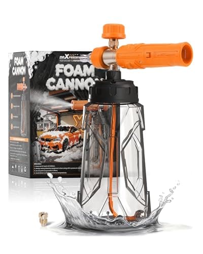 maXpeedingrods Foam Cannon for Pressure Washer, Wide Mouth Quick Release Car Wash Foam Gun with Adjustable Soap Cannon, Thick Snow Foam, 1/4'' Quick Connector, with 2 Orifice Nozzle (Transparent) - Image 1