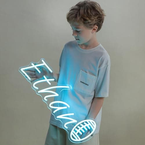 Klampo Custom Neon Signs, LED Neon Sign Customizable For Wall Decor, Personalized Neon Name Sign For Kids Birthday Gifts, Wedding Party Neon Lights Sign, Business Shop Name Logo - Image 1